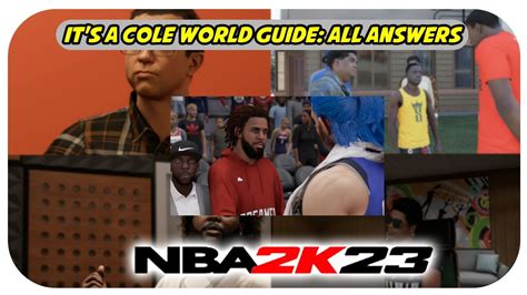 2k23 quest answers|nba 2k23 cole quest.